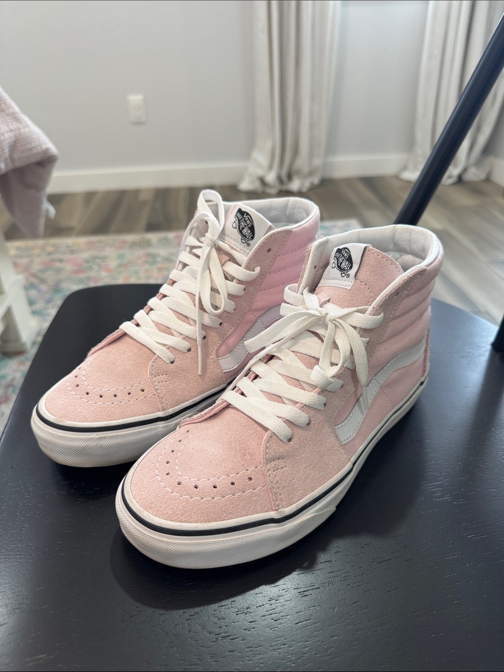 Vans Pink Suede High-Top Sneakers